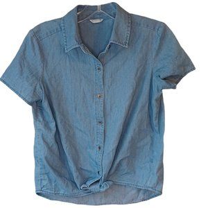 Aeropostale Denim Button Down Top Size XS